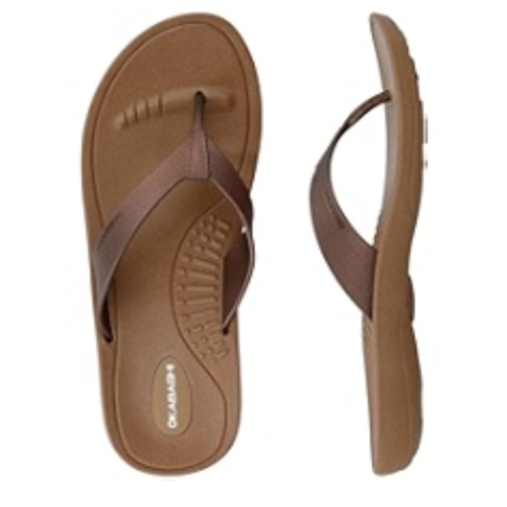 Okabashi Brown Flip Flop Sandals